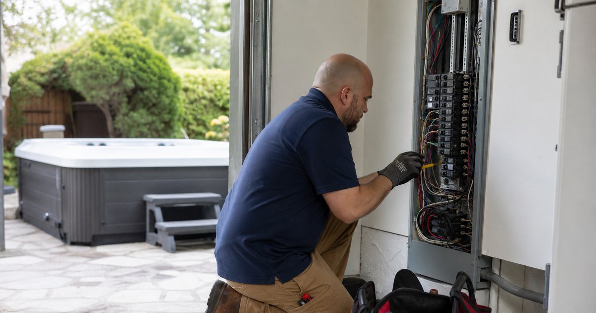 What should a homeowner do when the electrical panel cannot support a luxury hot tub?